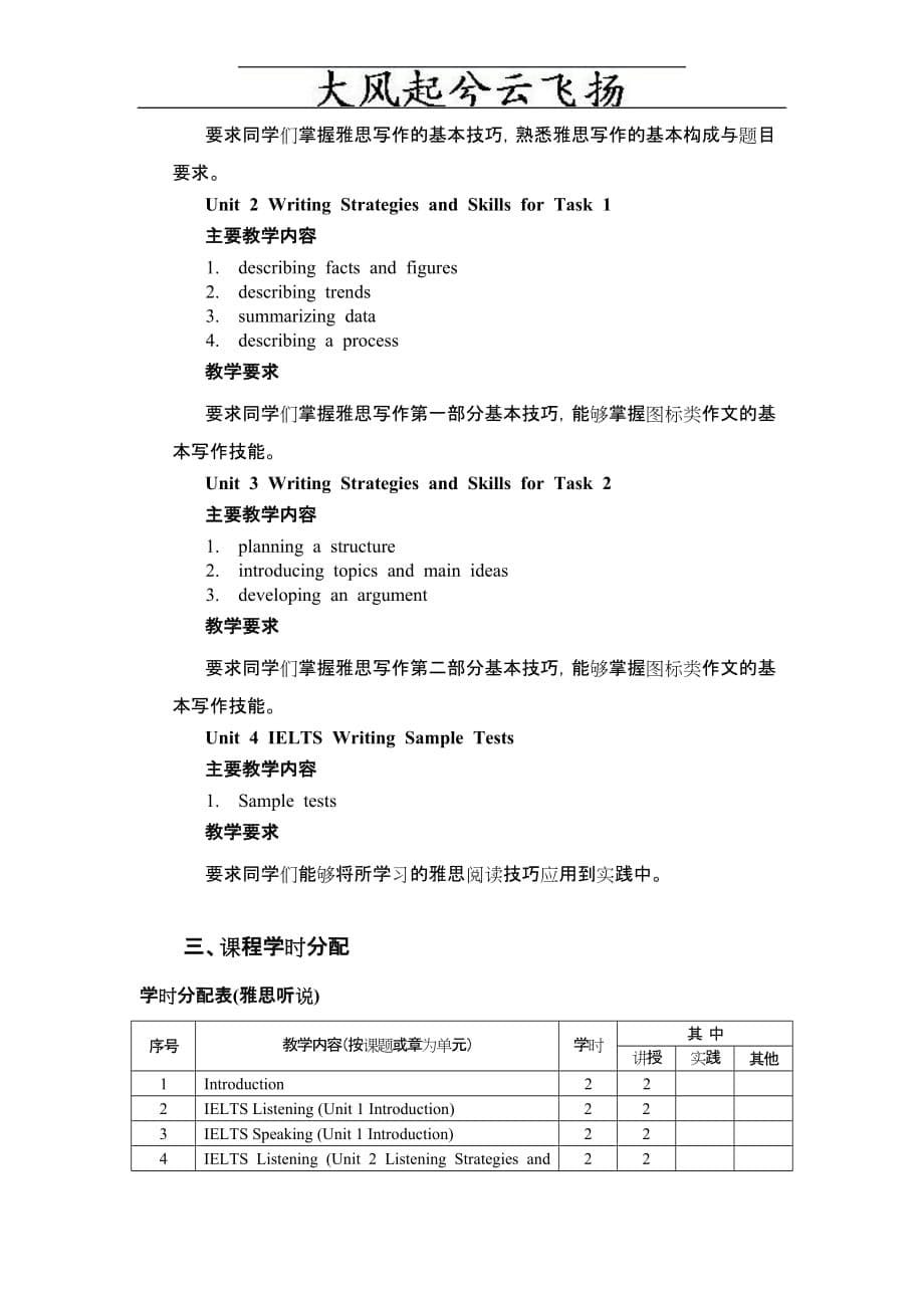 （bi商务智能)Aobisn《雅思(学术类)》课程教学大纲_第5页