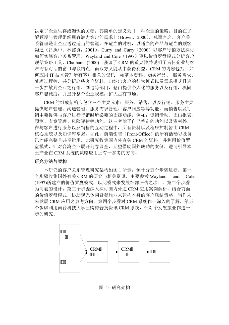 （CRM客户关系)观光休闲暨餐旅业客户关系管理之策略分析_第2页