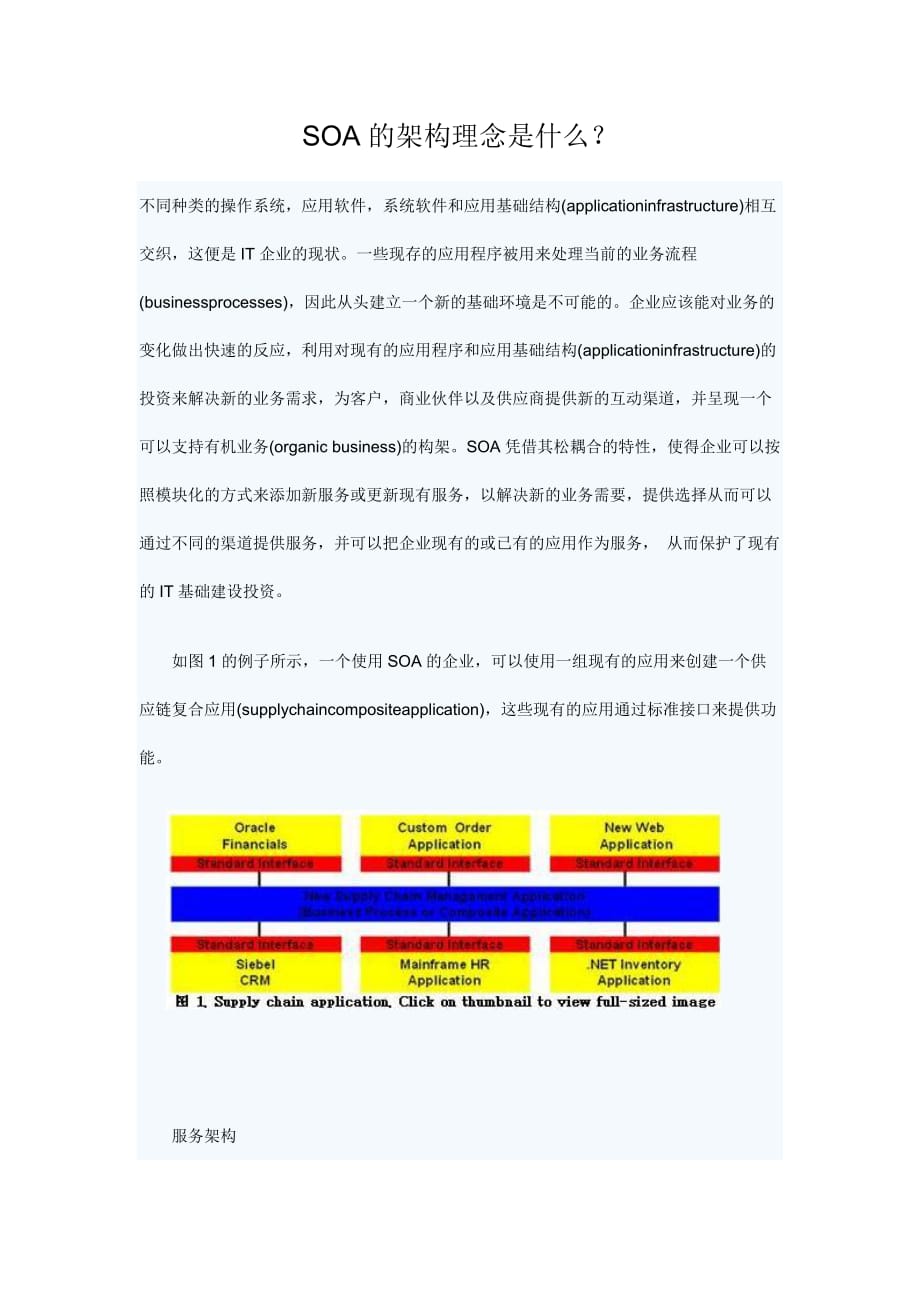 （OA自动化）SOA的架构理念是什么_第1页