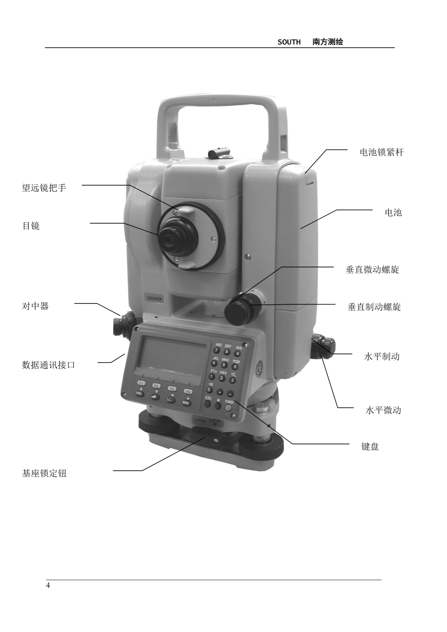 南方全站仪中文说明书_第4页