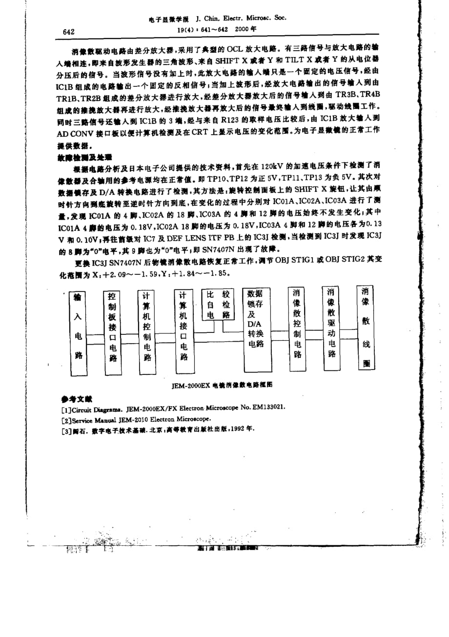 jem2000ex电镜消像散电路的故障分析与检修_第2页