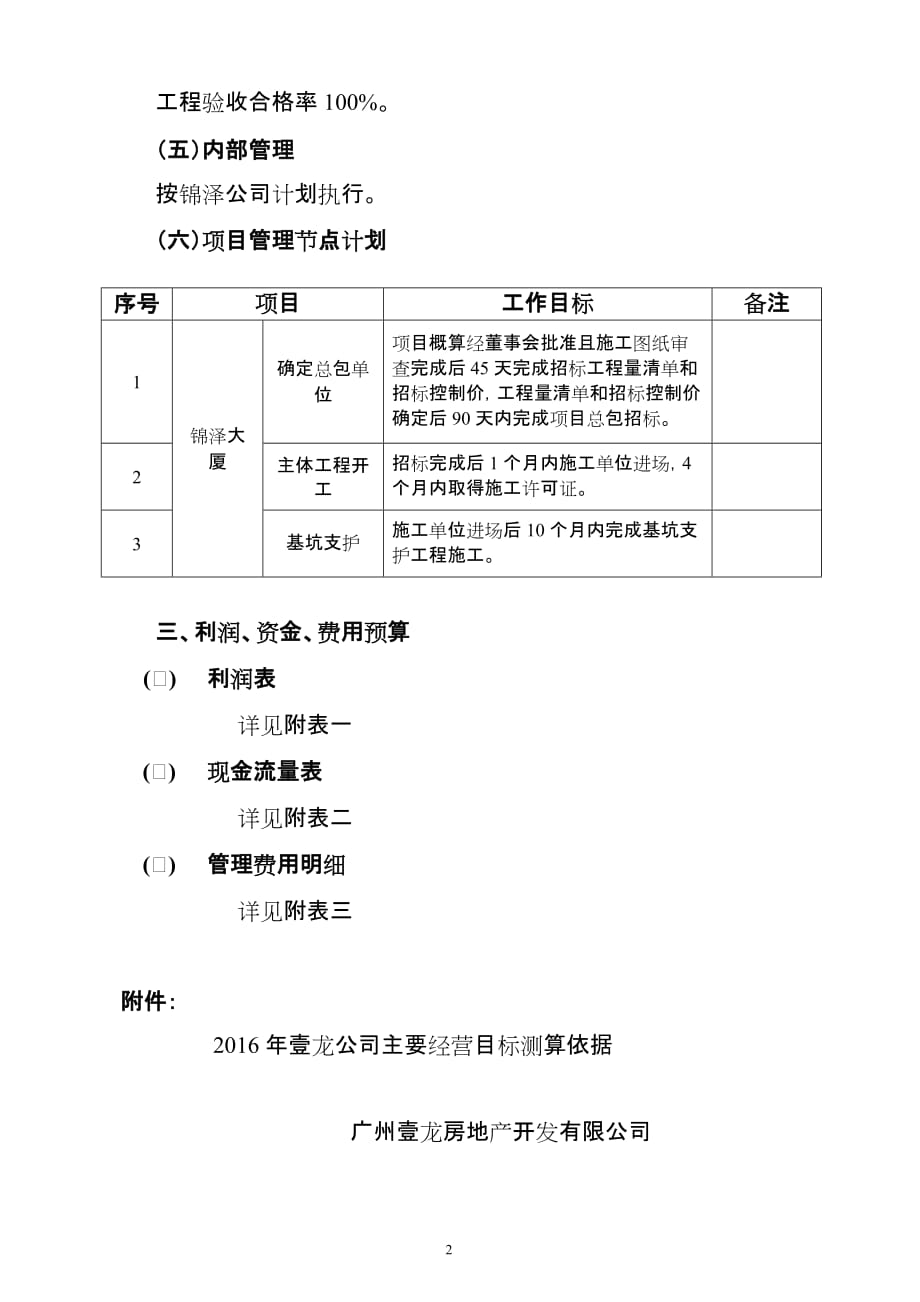 （不含报表）广州壹龙房地产开发有限公司2016年度综合计划_第2页