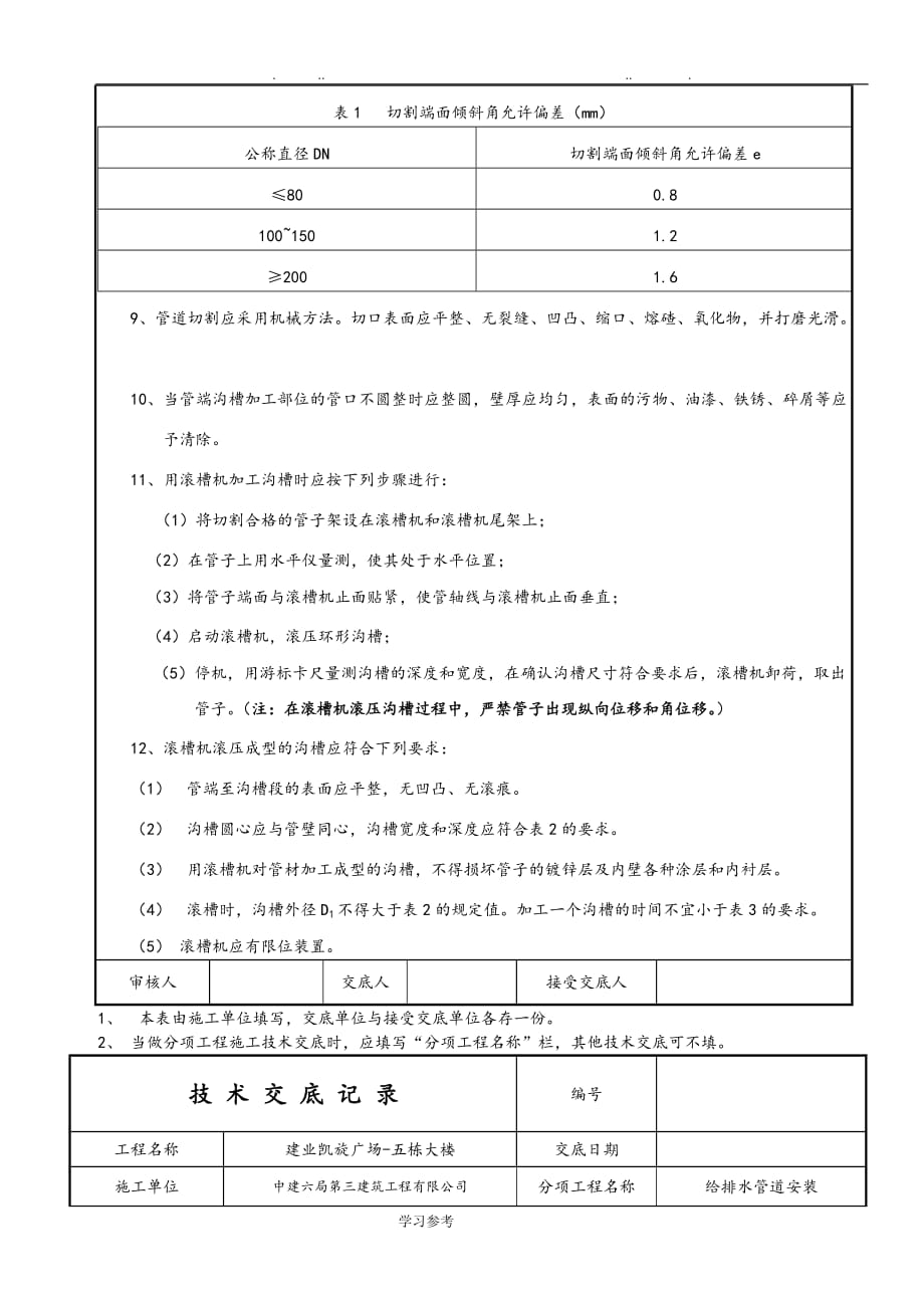 钢塑复合管安装技术交底大全_第4页