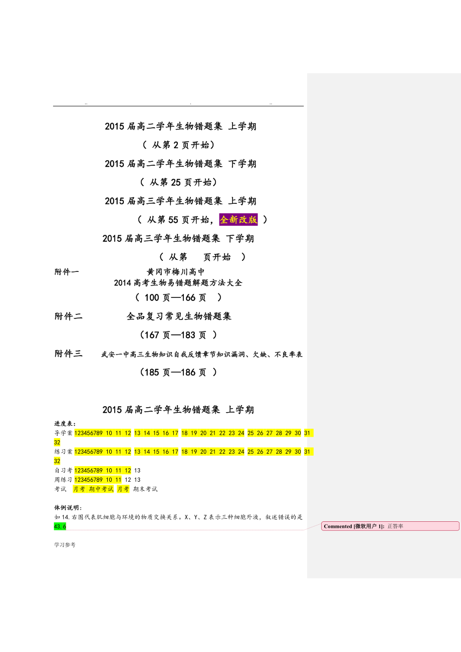 2015届生物错题集_第1页