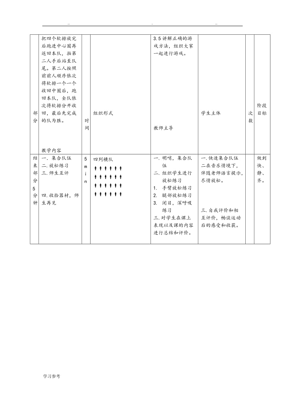 体育公开课教（学）案(田径)_第4页