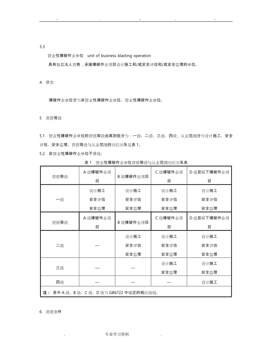 爆破作业单位资质条件和管理要求内容_第4页