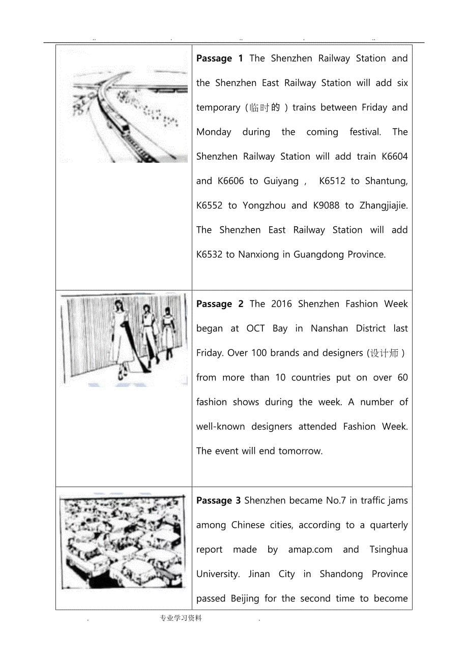 2016年广东省深圳市初中毕业生学业考试英语试题_第5页