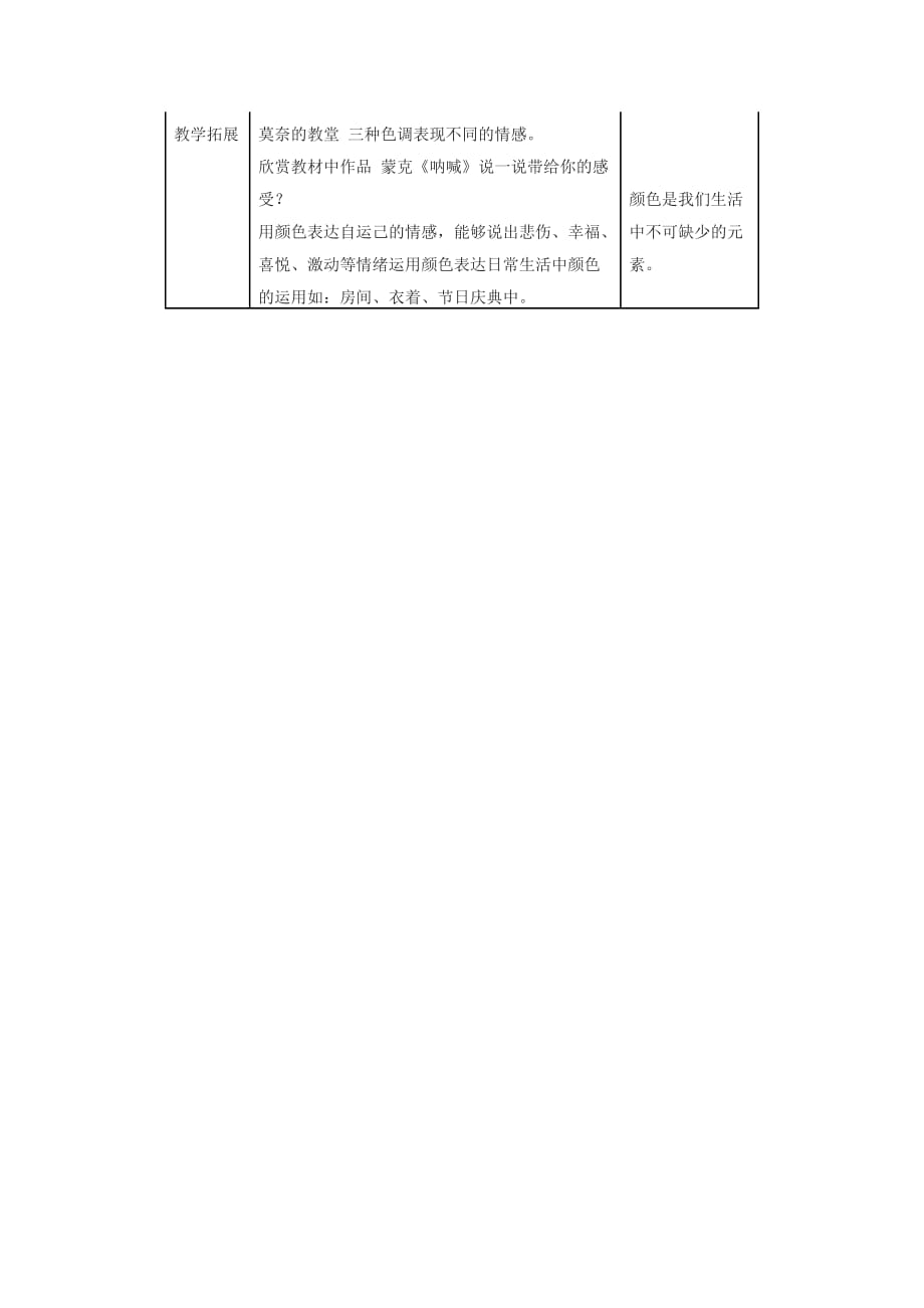 四年级下册美术教案-7 色彩的情感 人教新课标（2014秋）_第3页