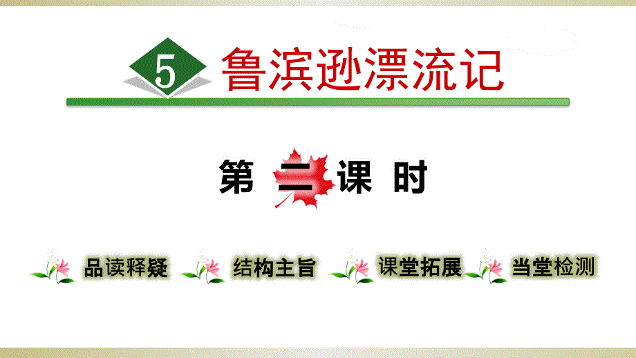 2020部编版小学语文六年级下册《鲁滨逊漂流记（节选）》第二课时课件_第1页