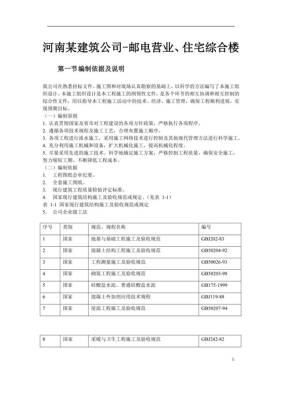 2019年套住宅工程施工组织设计鲁班奖_第5页