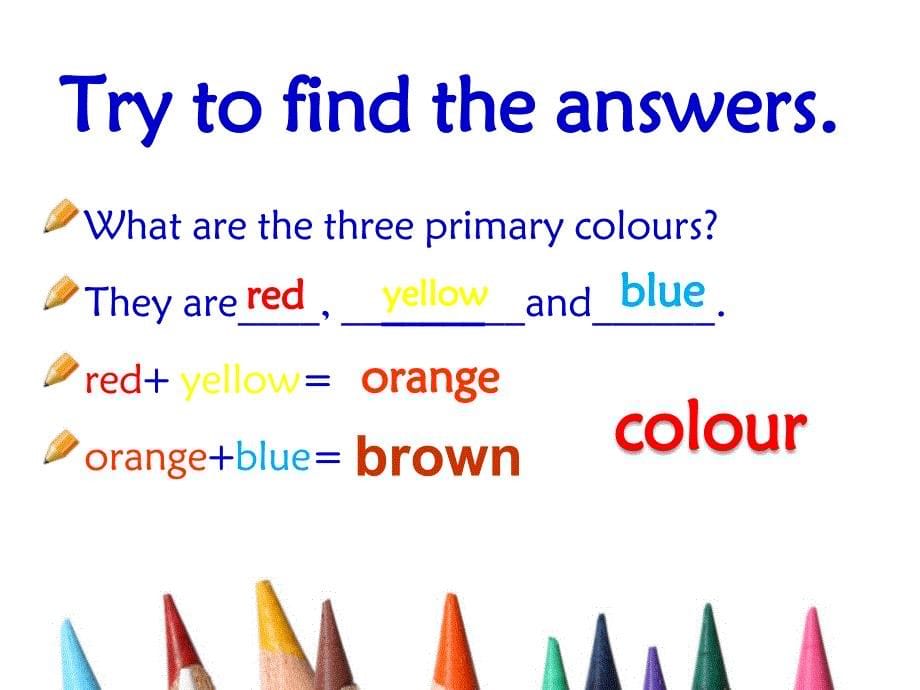 四年级下册英语课件-Lesson 19 My Favourite Colours-冀教版(共18张PPT)_第5页