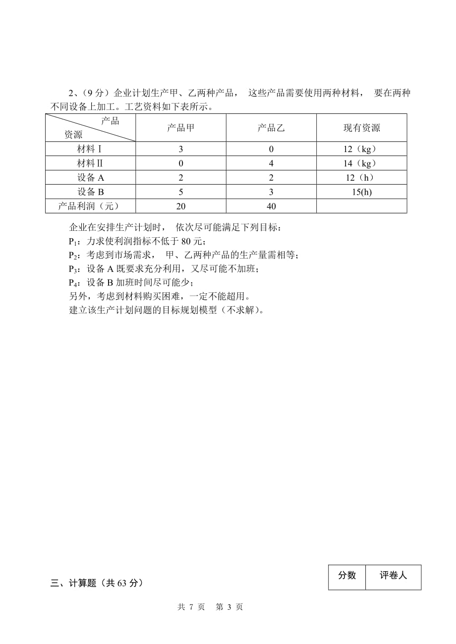 2012级运筹学a卷_第3页