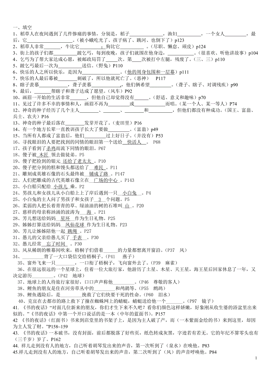 稻草人 知识点_第1页