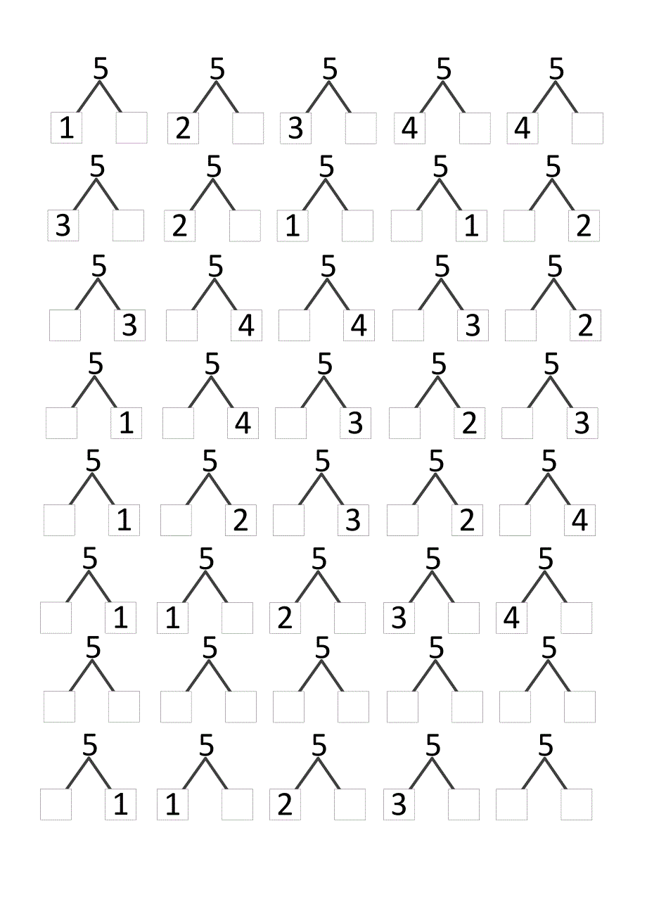 幼小衔接 数学 数字5-10的分解 练习_第1页