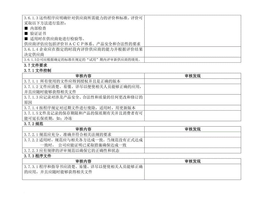 brc内审核查表_第5页