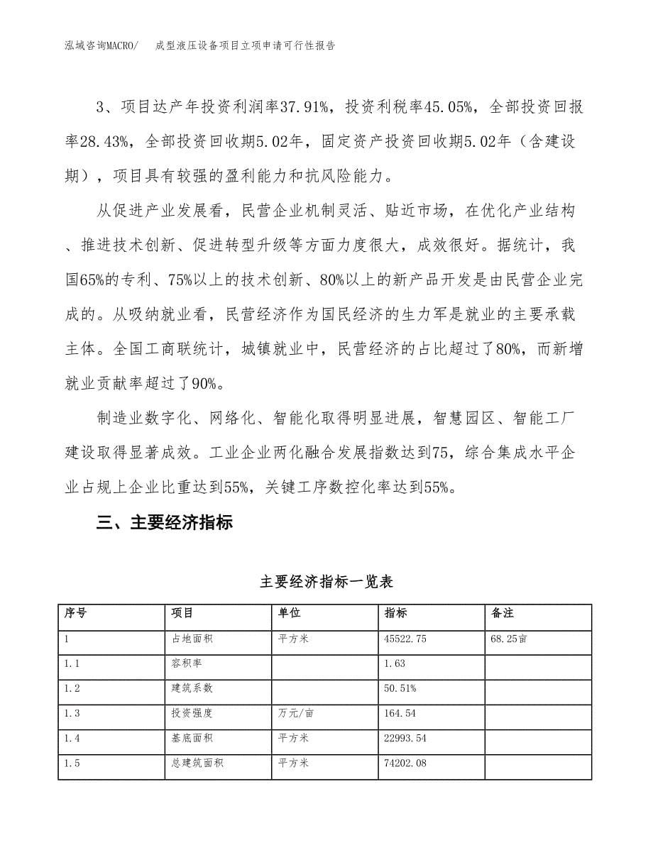 成型液压设备项目立项申请可行性报告_第5页