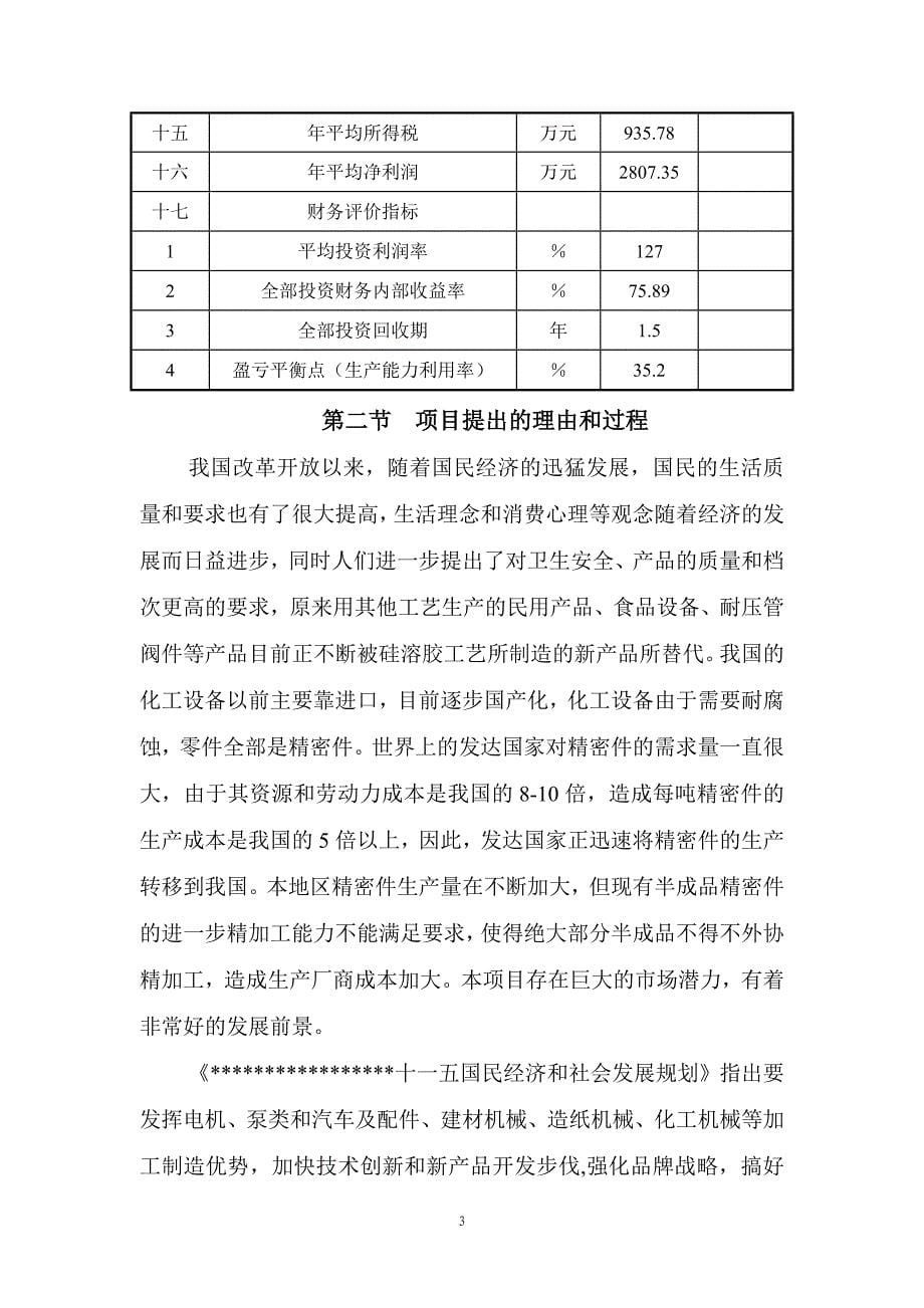 年产300万件数控高精密机械配件加工项目可行性研究报告-精品_第5页