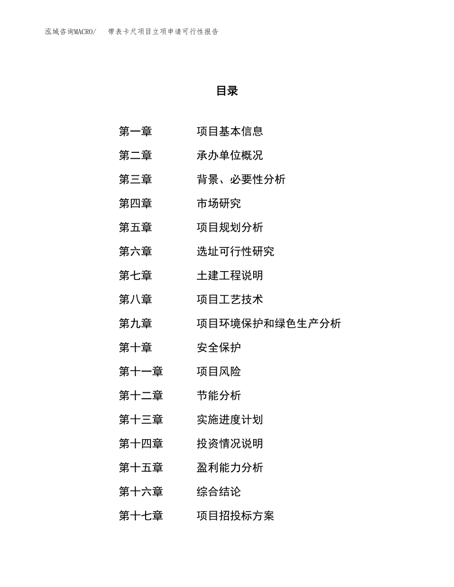 带表卡尺项目立项申请可行性报告_第1页