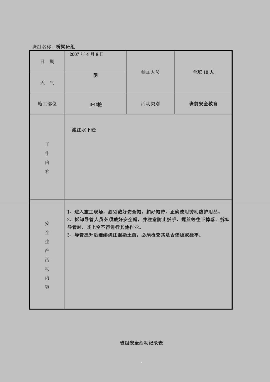 工程班组安全活动记录表(填写范例)[1]_第5页