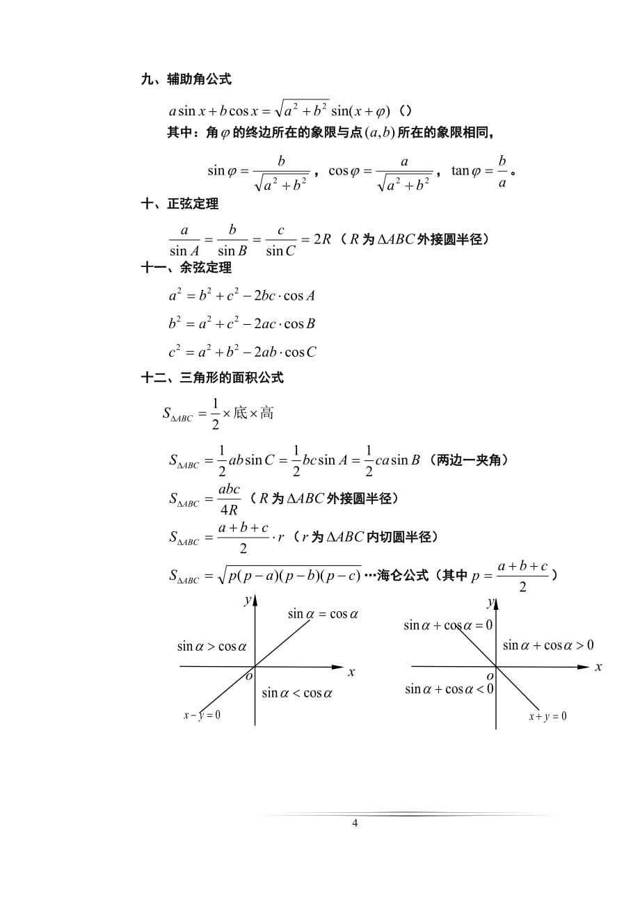 高中数学-三角函数公式大全资料_第4页