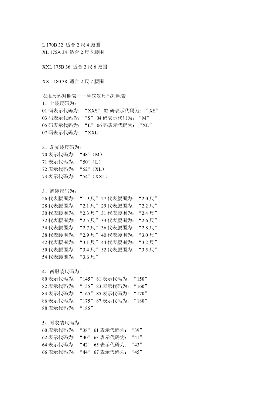 尺码对照表(同名1783)_第3页