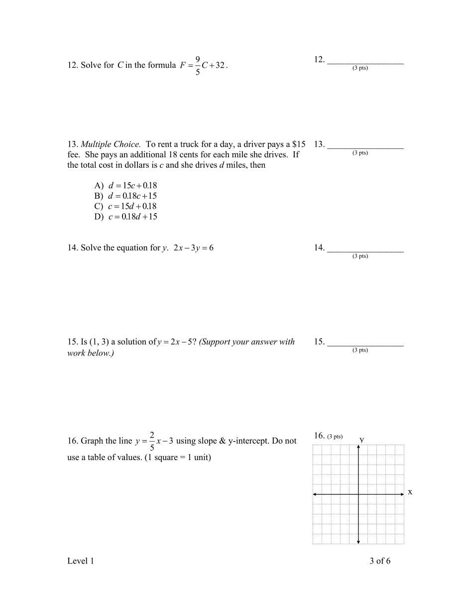 美国高中数学测试题13-14mathplacement 1)资料_第5页