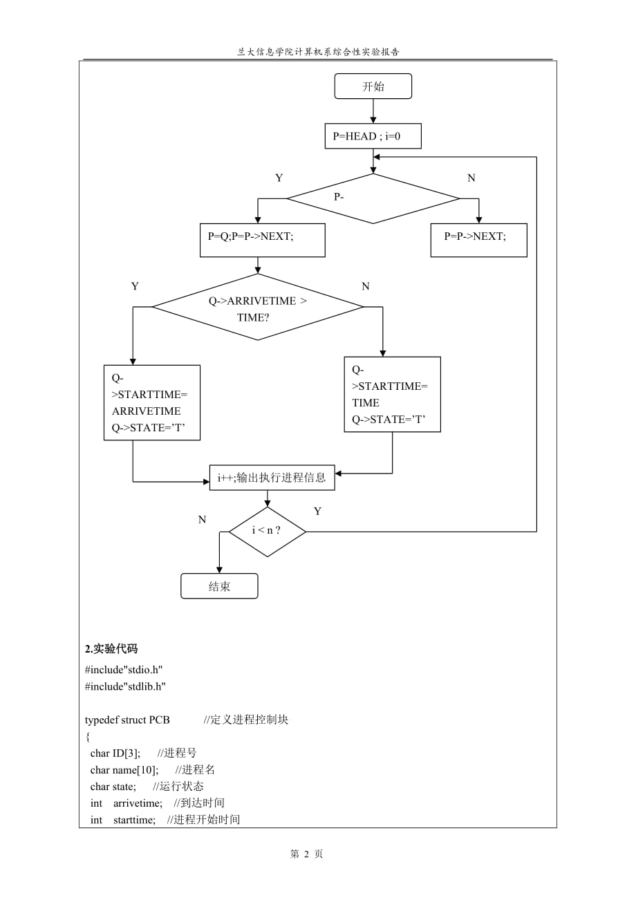 先来先服务调度算法模拟实验程序源代码_第3页