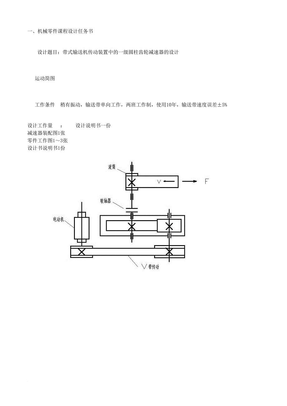 带式输送机传动装置中一级圆柱齿轮减速器设计方案_第5页