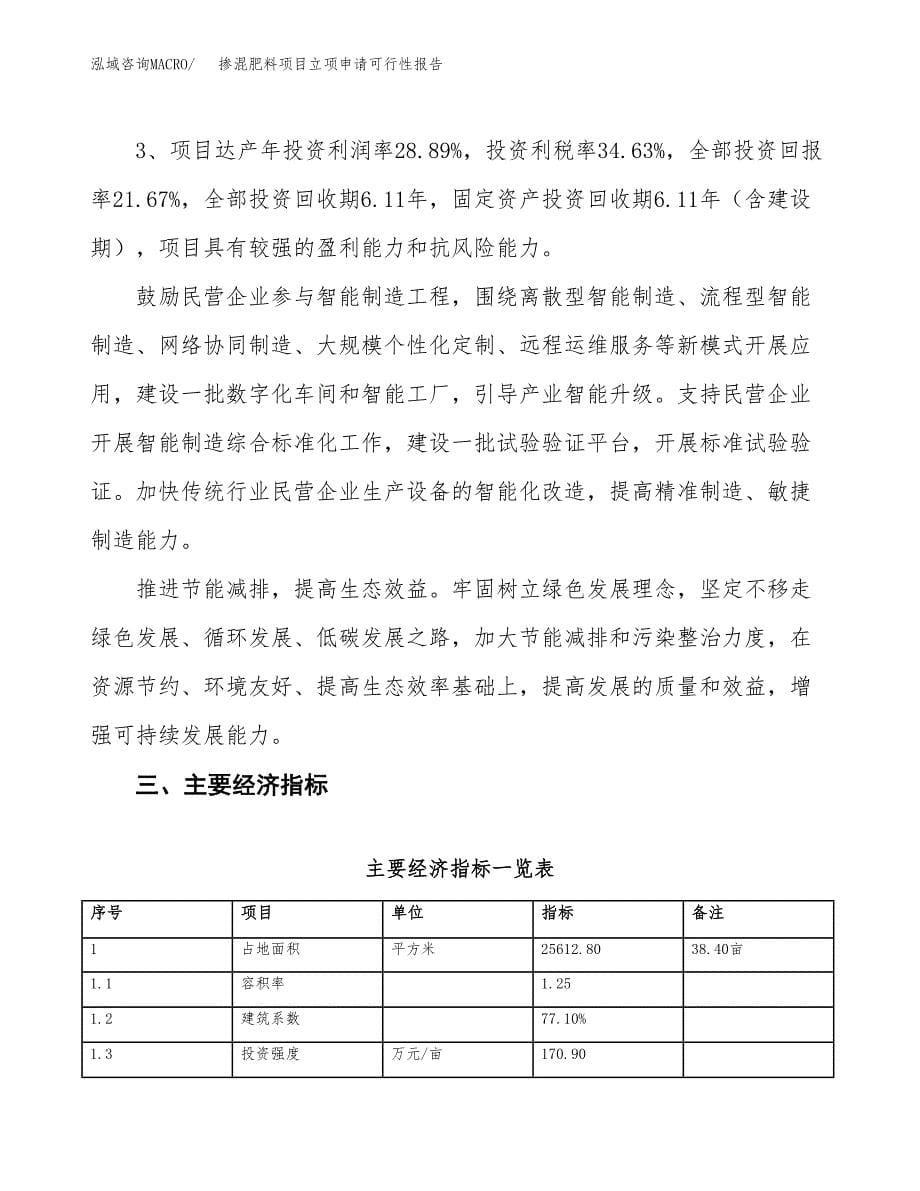 掺混肥料项目立项申请可行性报告_第5页