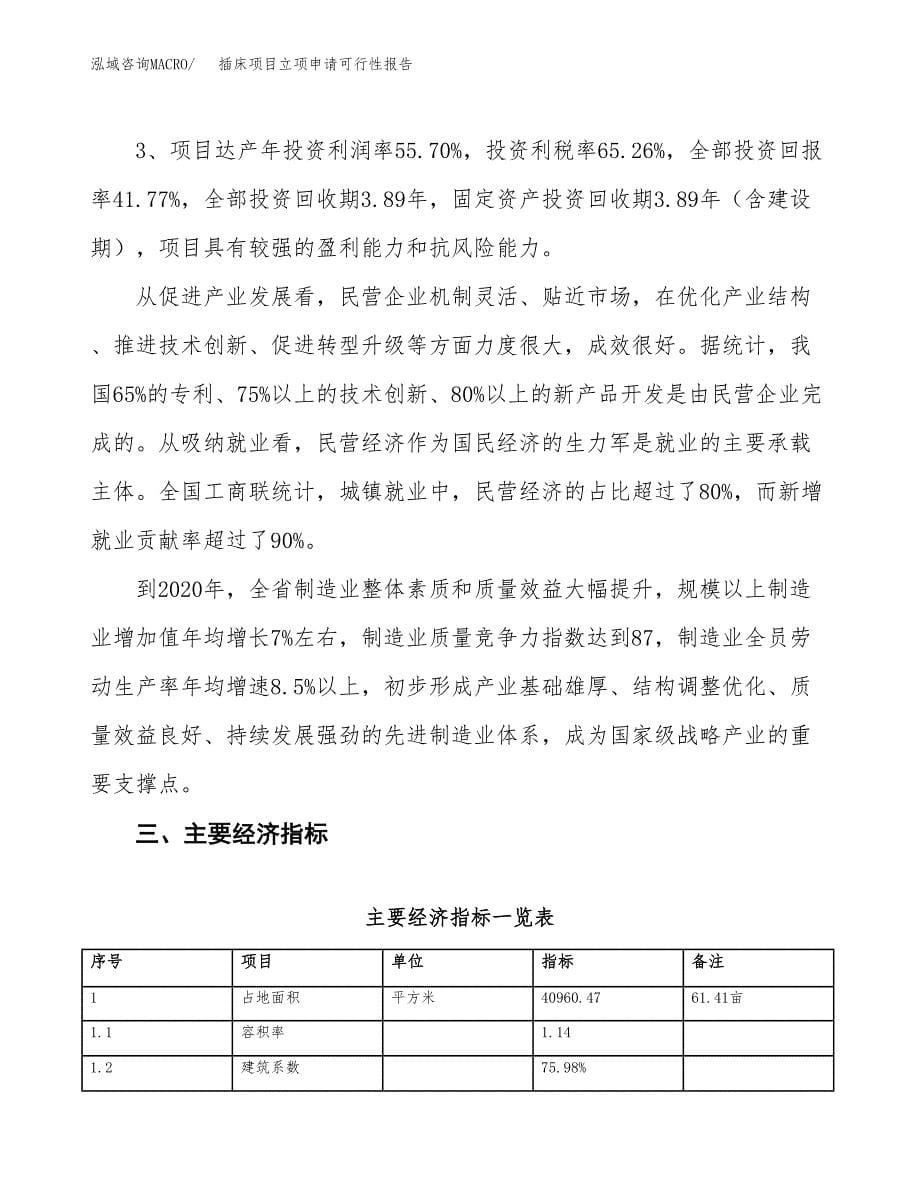 插床项目立项申请可行性报告_第5页