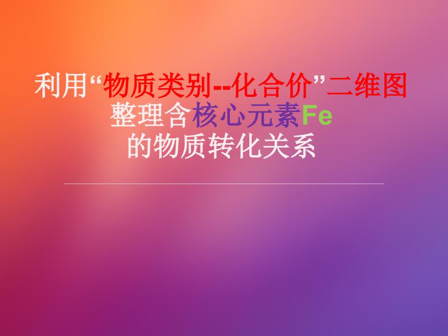 高中必修一物质类别化合价二维图fe及其化合物整理资料_第1页