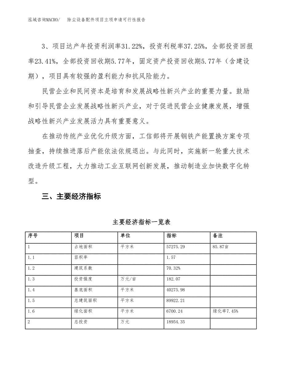 除尘设备配件项目立项申请可行性报告_第5页