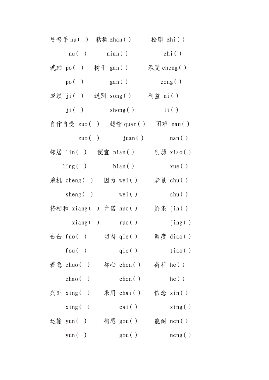 小学毕业班语文总复习资料【字词句部分】_第3页