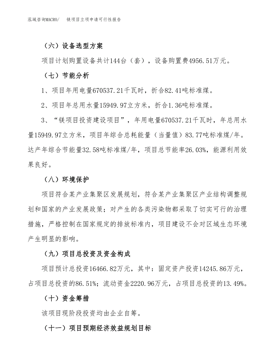 镁项目立项申请可行性报告_第3页