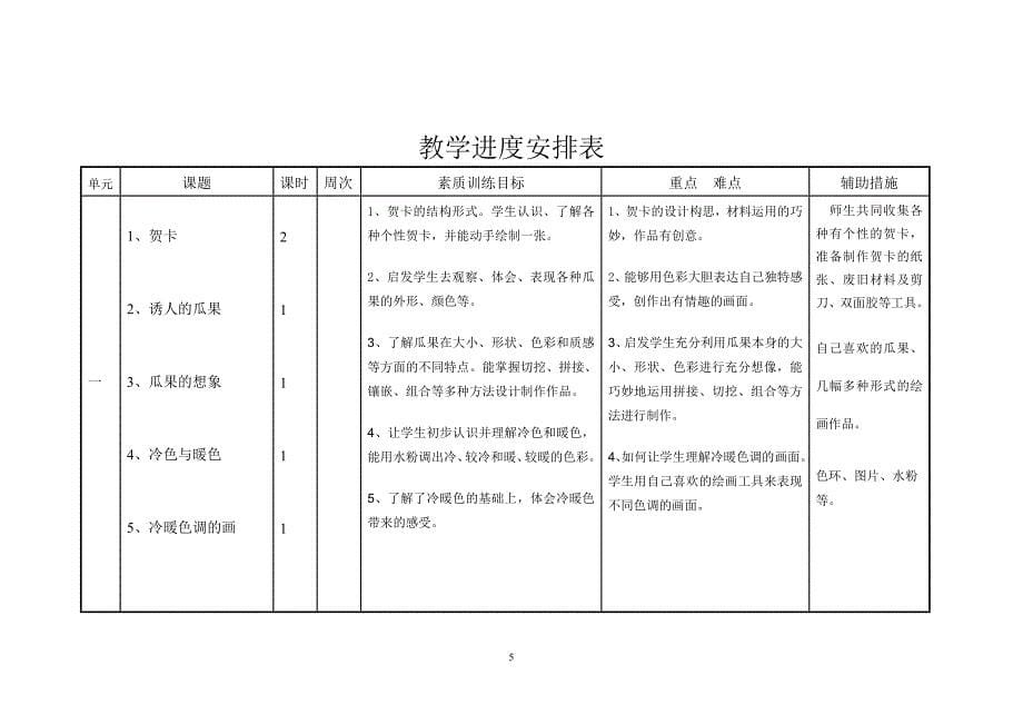 教学进度安排表_第5页