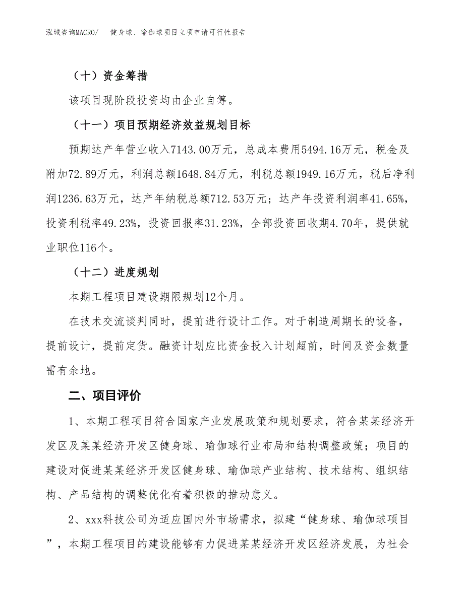 健身球、瑜伽球项目立项申请可行性报告_第4页