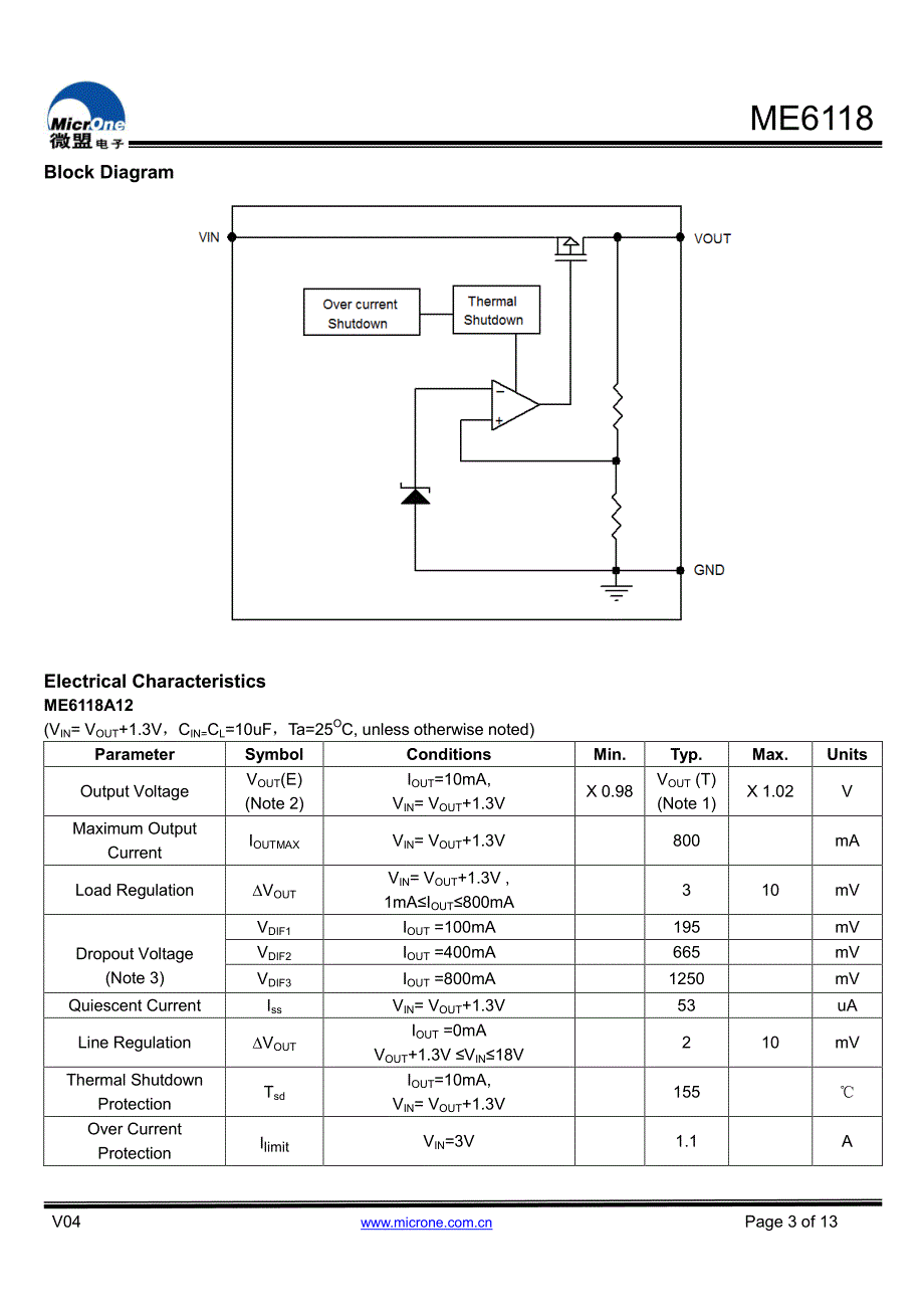 me6118 低压差线性稳压器_第3页