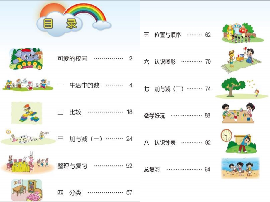 2018年新北师大版一年级数学上册全册课件_第4页