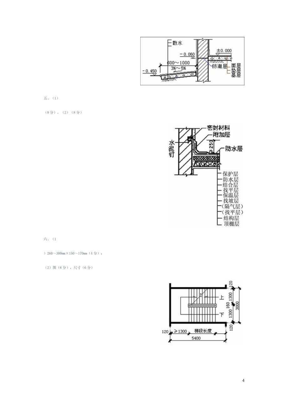 房屋建筑学试卷无敌复习题_第5页