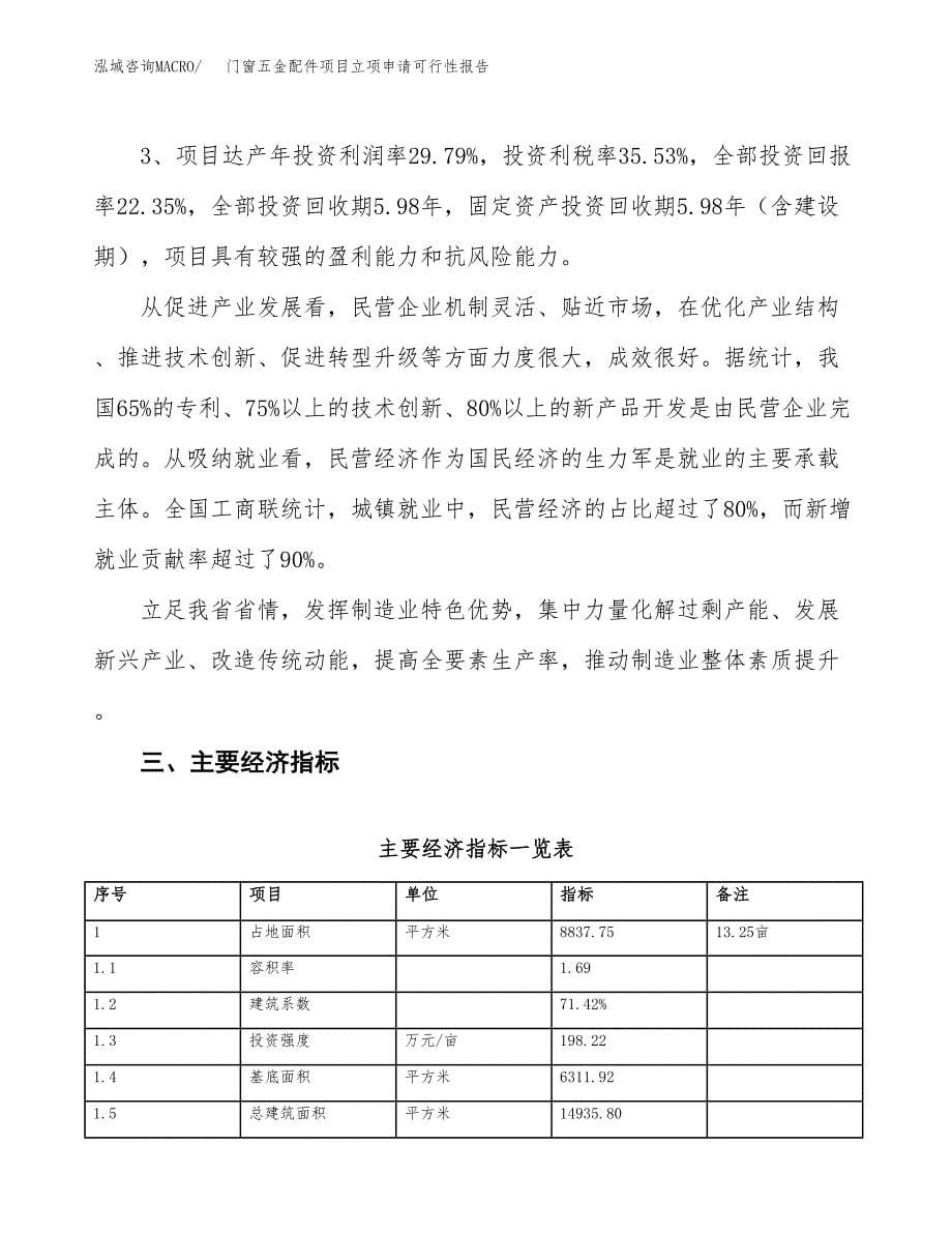 门窗五金配件项目立项申请可行性报告_第5页