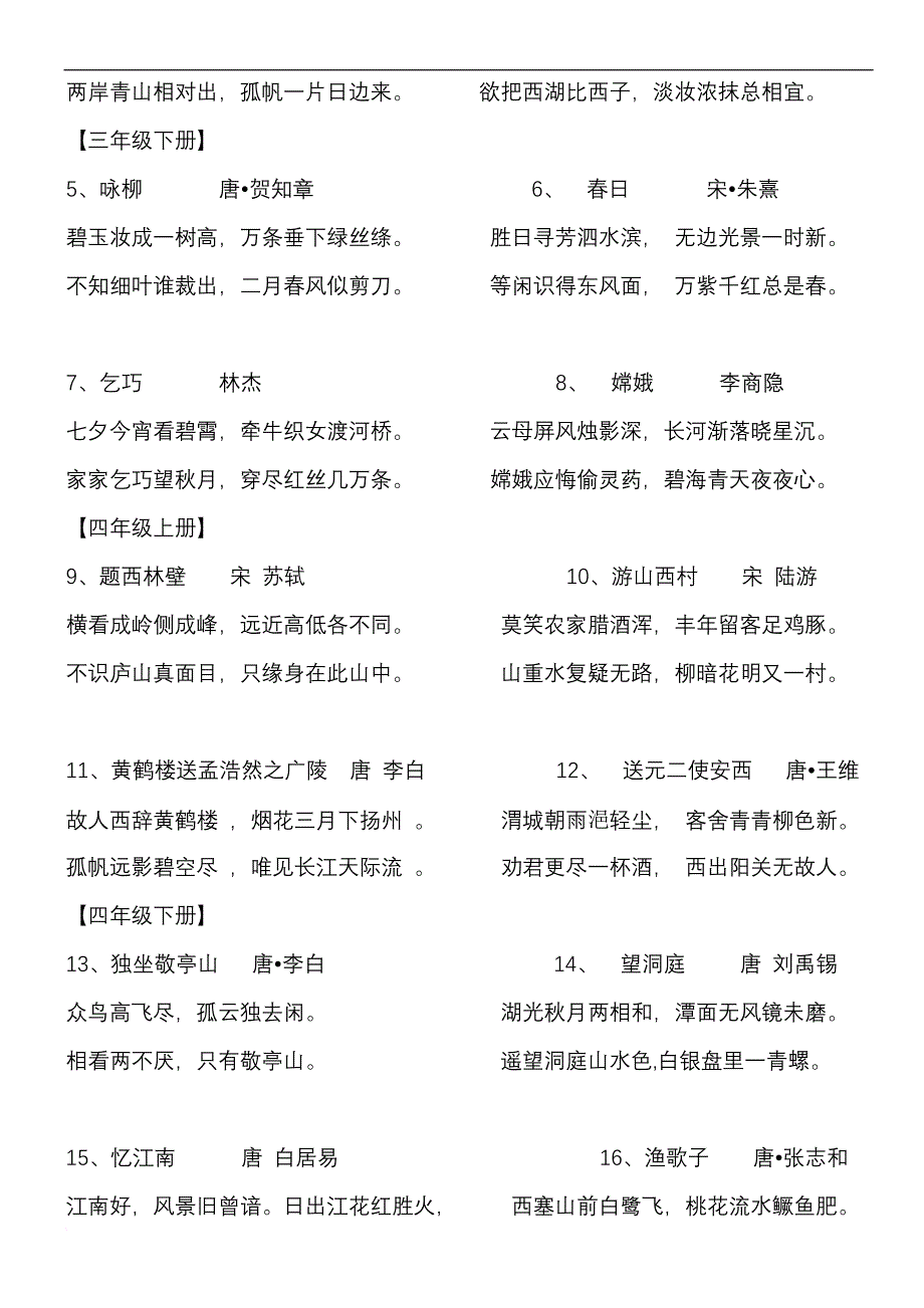 校园文化之古诗词_第4页