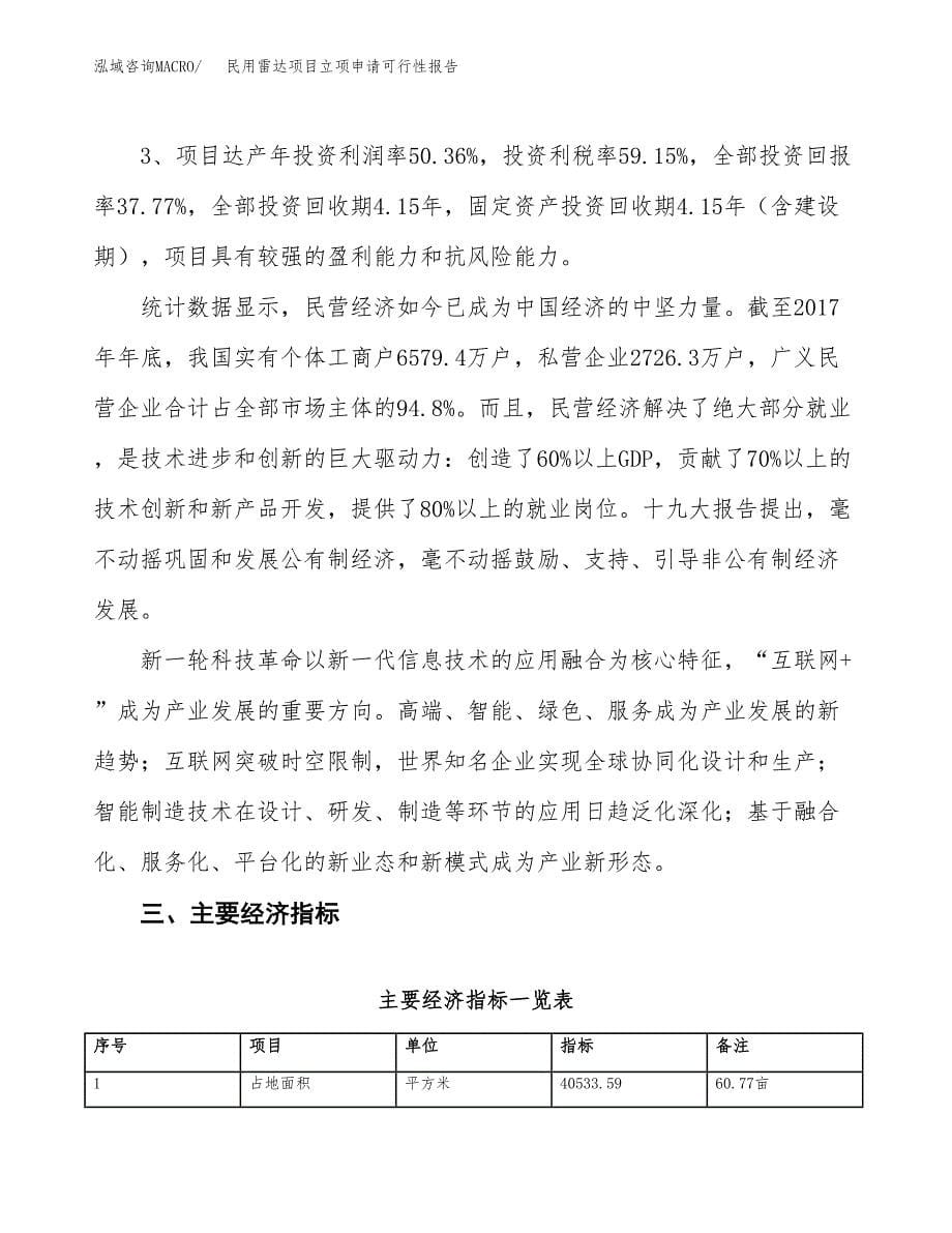 民用雷达项目立项申请可行性报告_第5页