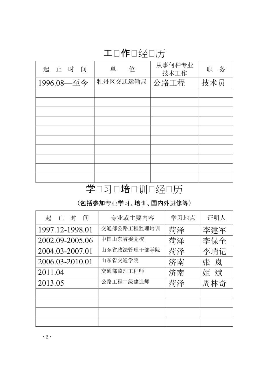 1-1山东省专业技术职称评审表资料_第4页