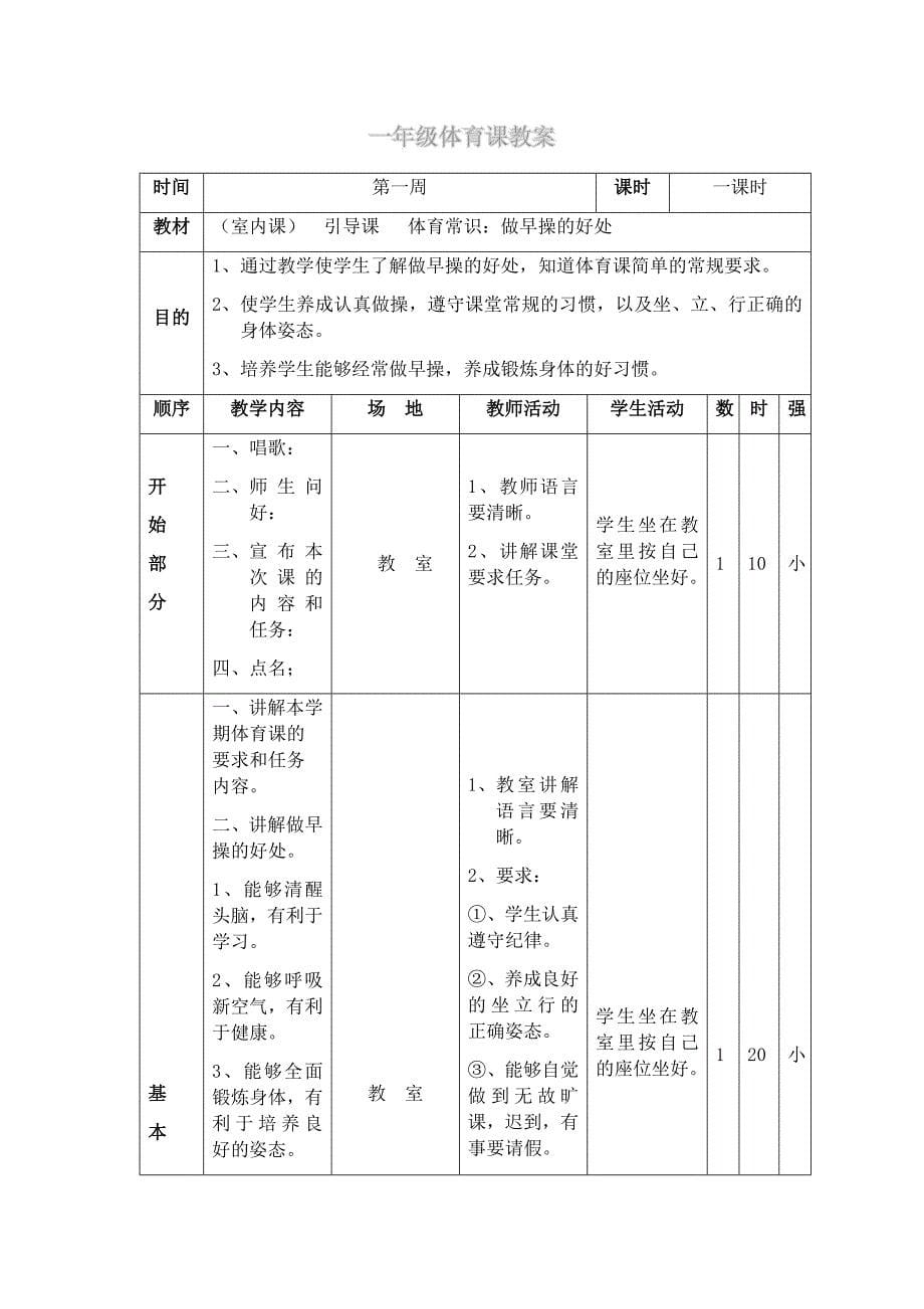 一年级体育计划和教案_第5页