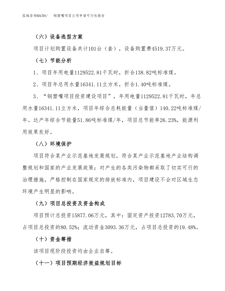 钢塑嘴项目立项申请可行性报告_第3页