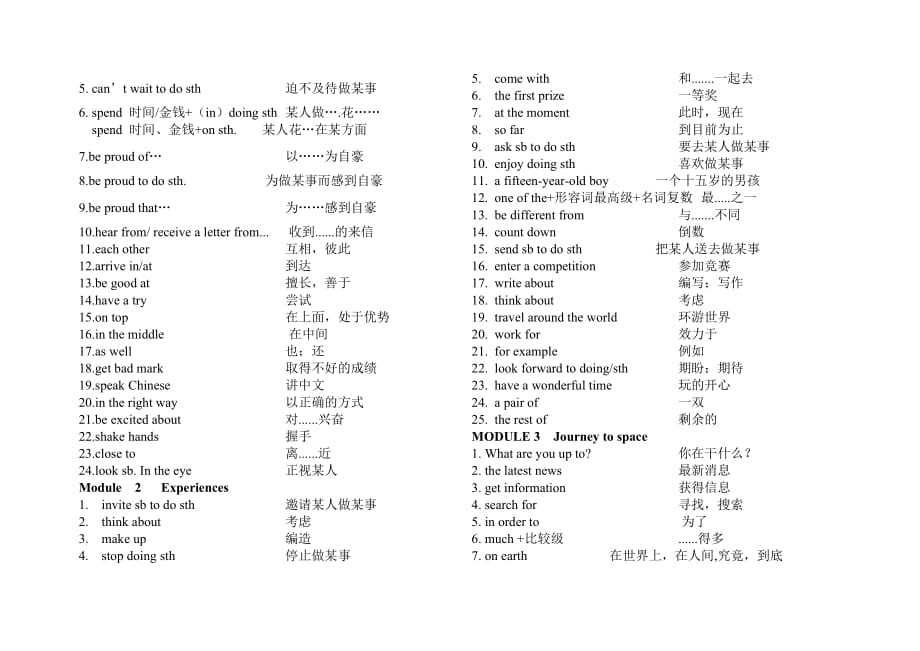 最新版外研社八下英语期中复习(m1-m7)_第4页