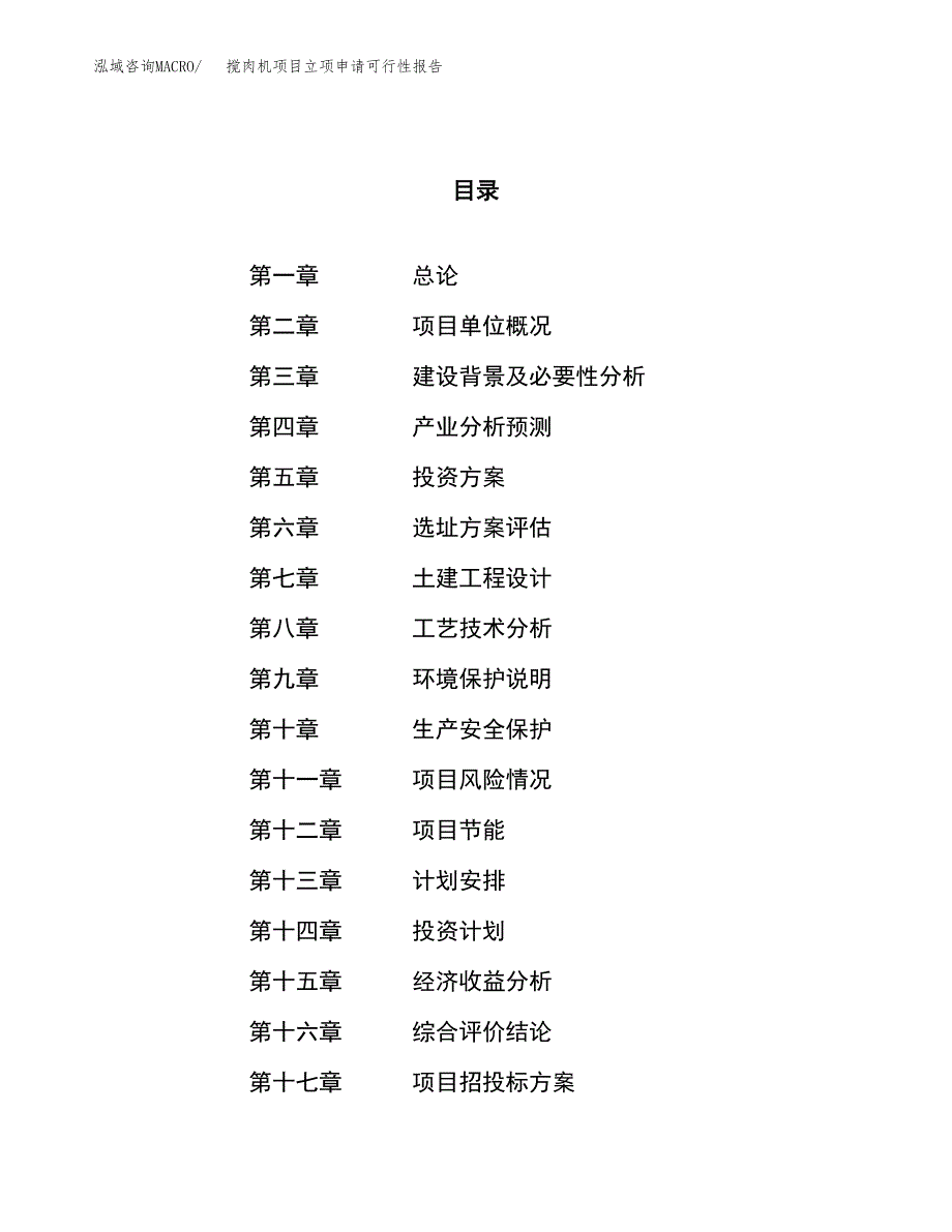 搅肉机项目立项申请可行性报告_第1页