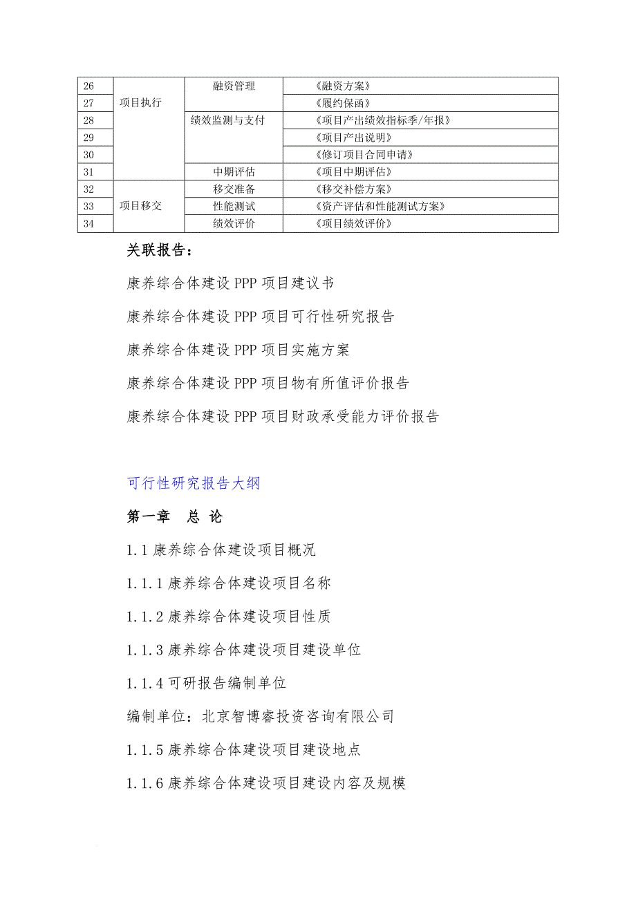 政府和社会资本合作(ppp)-康养综合体建设项目可行性研究报告(编制大纲)_第4页