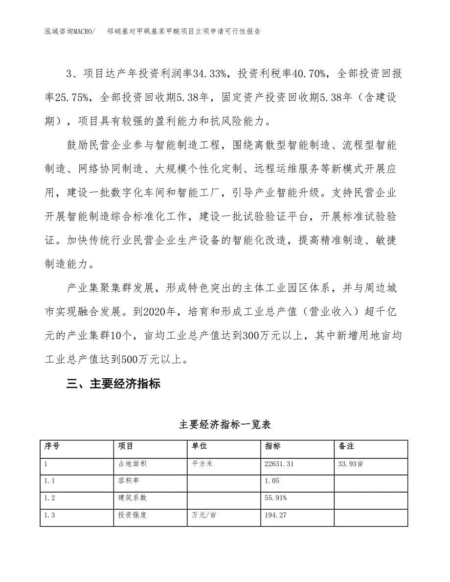 邻硝基对甲砜基苯甲酸项目立项申请可行性报告_第5页