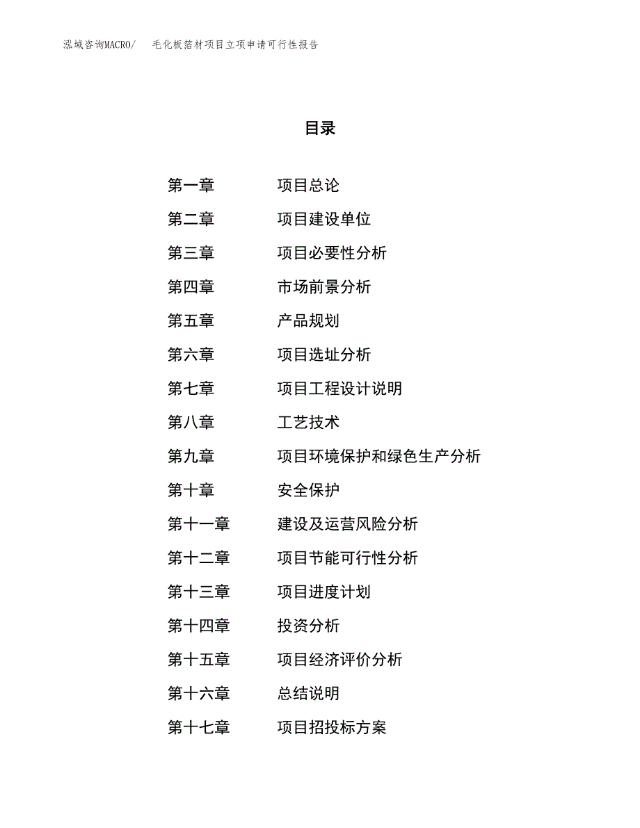 毛化板箔材项目立项申请可行性报告_第1页